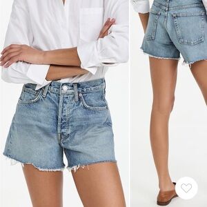 Agolde Wheel Wash Parker long Denim Shorts sz 30 NWOT